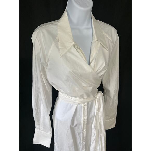 NWT RIZHUO Wrap Shirt Dress XL Minimalist Lagenlook Asian Designer City Chic - Picture 5 of 16